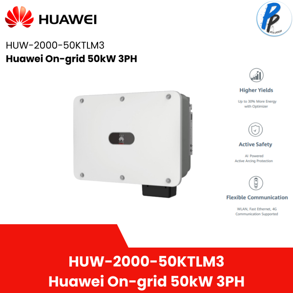 Huawei Inverter 50kW 3ph 1100VDC 4MPPT รับประกัน 5 ปี