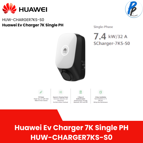 เครื่องชาร์จ EV CHARGER Huawei 7Kw สำหรับไฟ 1 เฟส รับประกัน 5 ปี