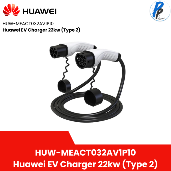 สายชาร์จรถยนต์ไฟฟ้า HUAWEI 3 เฟส TYPE 2 5 เมตร Huawei 5.0M -31A Type 2 EV 3phase