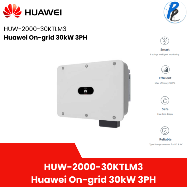 Huawei Inverter 30kW 3ph 1100VDC 4MPPT รับประกัน 5 ปี